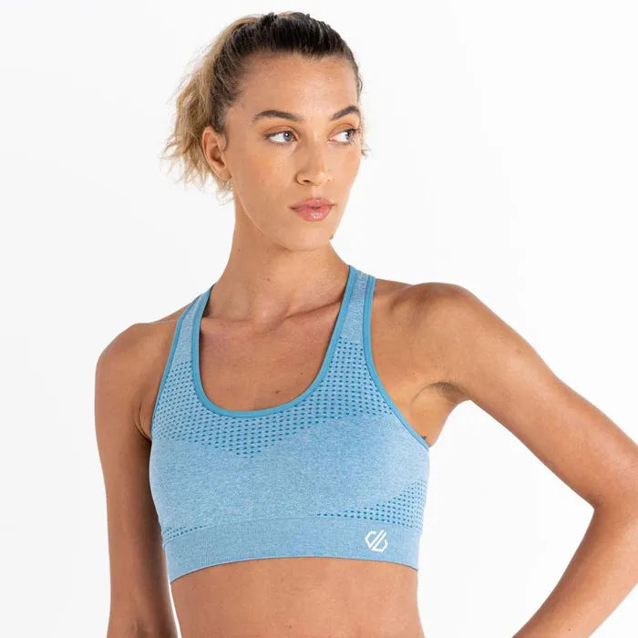 Dare 2b Gym Tops Don039t Sweat It II Sports Bra Niagara Blue Marl 8211 Women