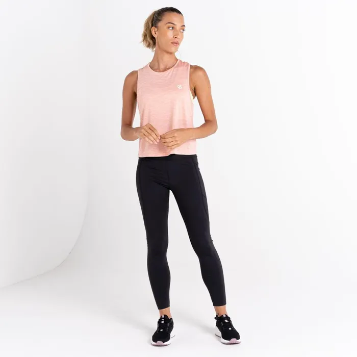 Dare 2b Gym Tops Meditate Cropped Top Apricot Blush Marl 8211 Women