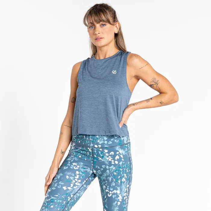 Dare 2b Gym Tops Meditate Cropped Top Orion Grey 8211 Women