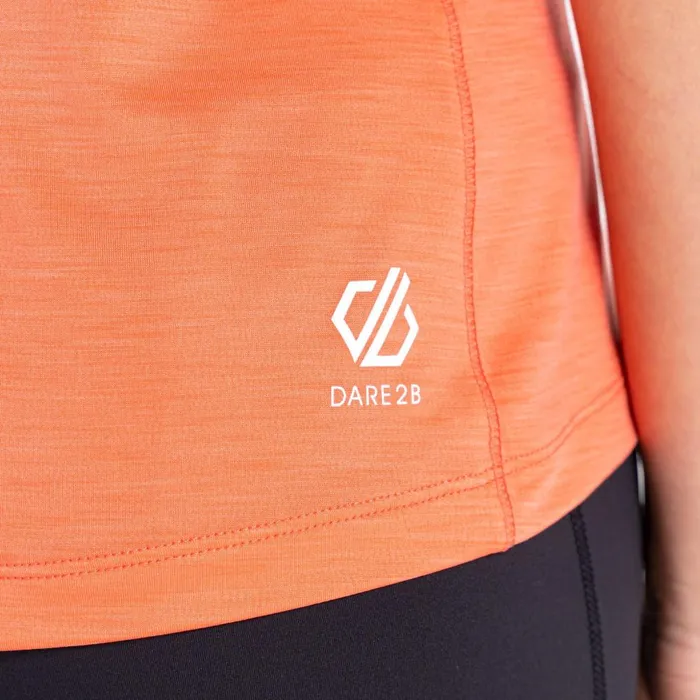 Dare 2b Gym Tops Outdare III Lightweight Jersey Neon Peach 8211 Women