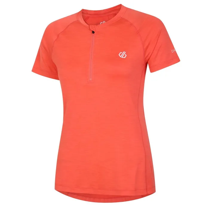 Dare 2b Gym Tops Outdare III Lightweight Jersey Neon Peach 8211 Women