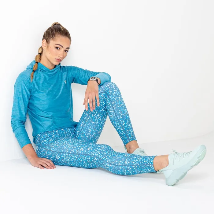 Dare 2b Gym Tops Sprint City Lightweight Hoodie Capri Blue Marl 8211 Women