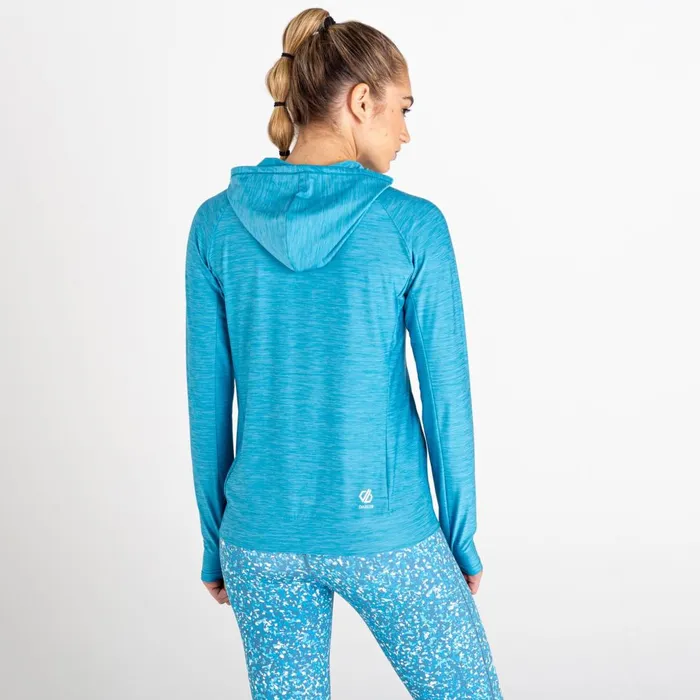 Dare 2b Gym Tops Sprint City Lightweight Hoodie Capri Blue Marl 8211 Women