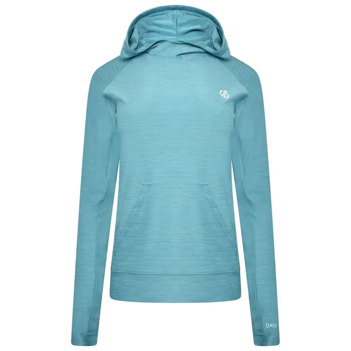 Dare 2b Gym Tops Sprint City Lightweight Hoodie Capri Blue Marl 8211 Women