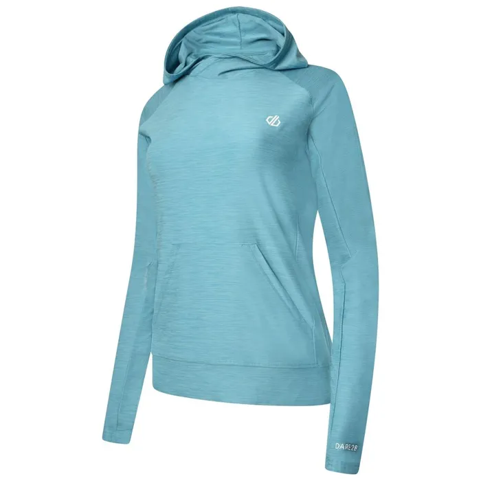 Dare 2b Gym Tops Sprint City Lightweight Hoodie Capri Blue Marl 8211 Women