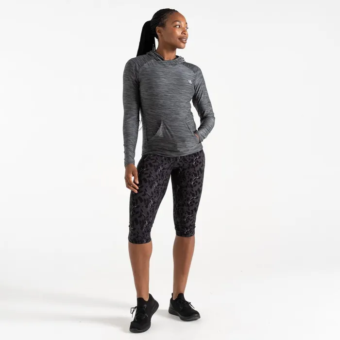 Dare 2b Gym Tops Sprint City Lightweight Hoodie Ebony Grey Marl 8211 Women