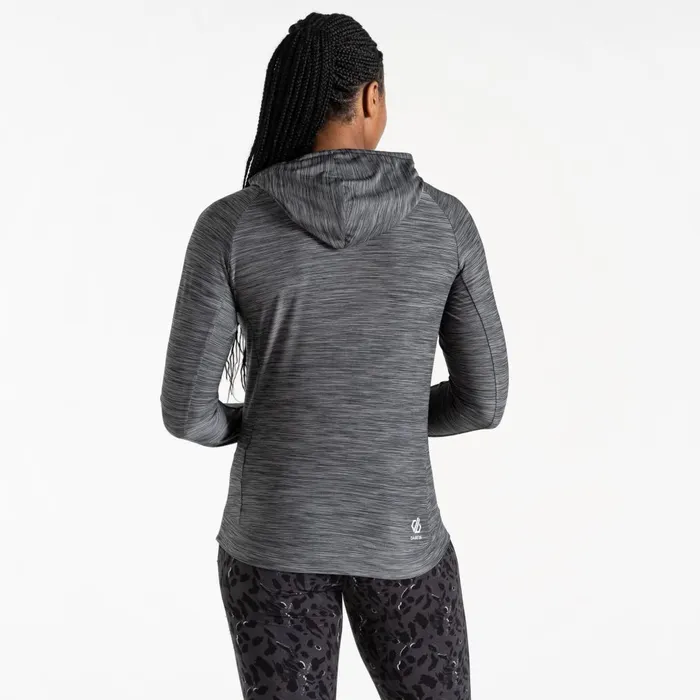 Dare 2b Gym Tops Sprint City Lightweight Hoodie Ebony Grey Marl 8211 Women