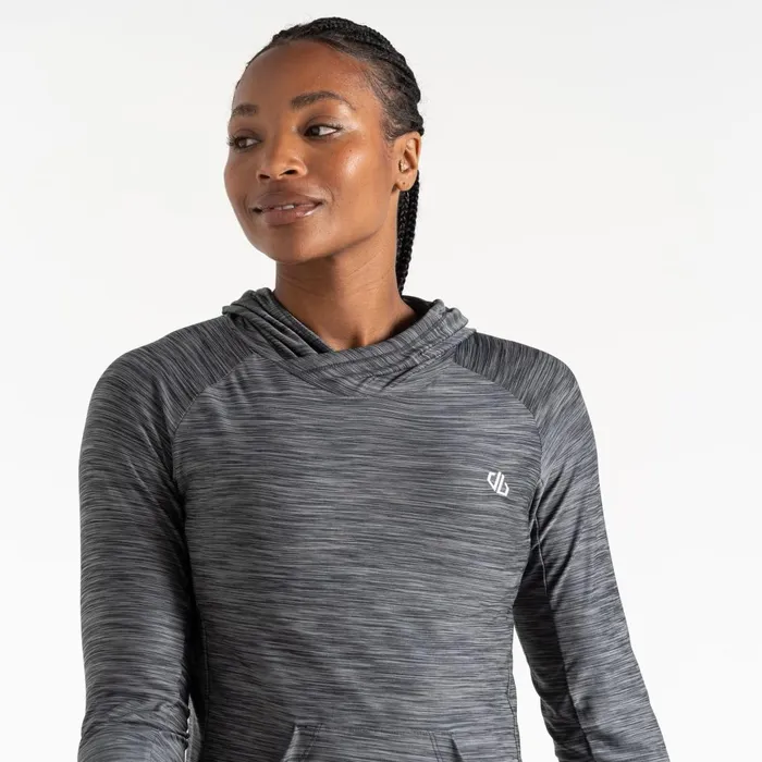 Dare 2b Gym Tops Sprint City Lightweight Hoodie Ebony Grey Marl 8211 Women