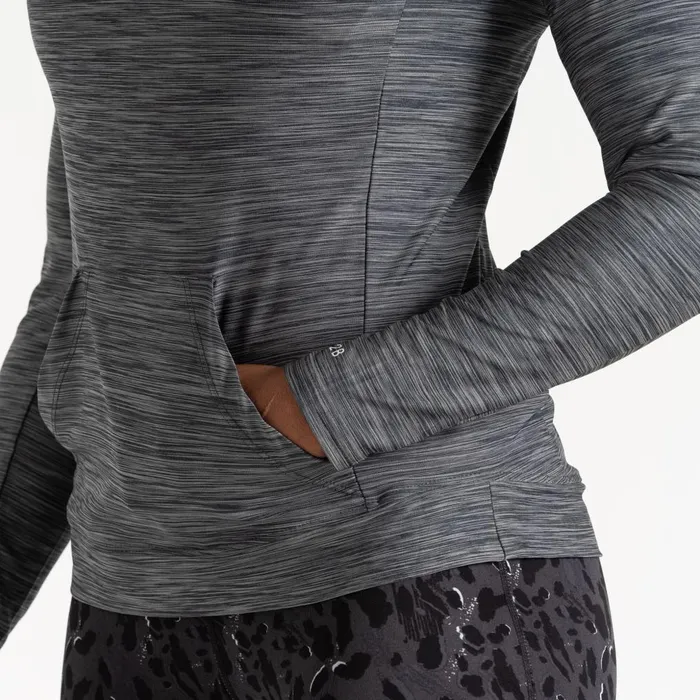 Dare 2b Gym Tops Sprint City Lightweight Hoodie Ebony Grey Marl 8211 Women