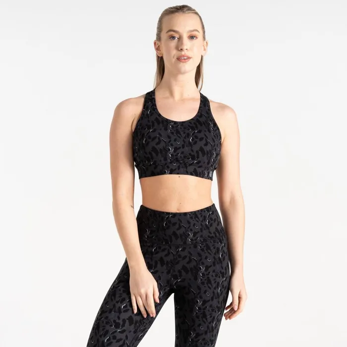 Dare 2b Gym Tops Swift II Sports Bra Black Dash Animal Print 8211 Women