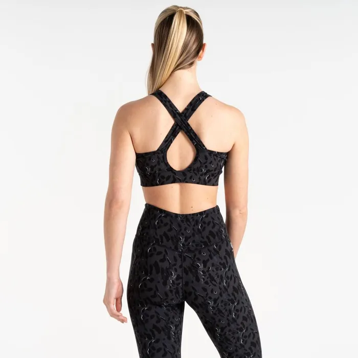 Dare 2b Gym Tops Swift II Sports Bra Black Dash Animal Print 8211 Women