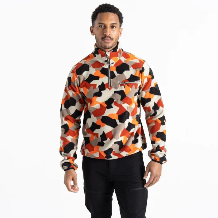Dare 2b Hoodies and Sweatshirts Affinity Fleece Orange Geo Print 8211 Men