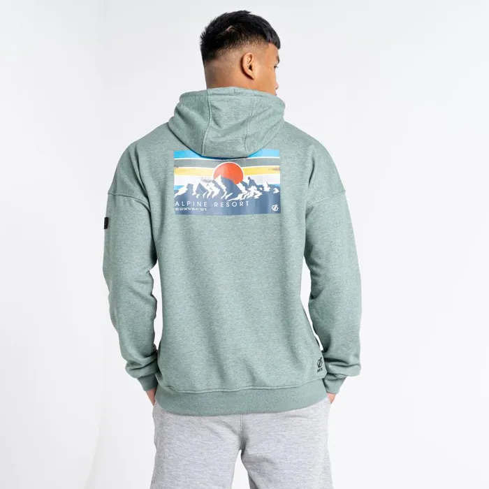 Dare 2b Hoodies and Sweatshirts Distinctly Graphic Hoodie Duck Green Marl 8211 Men