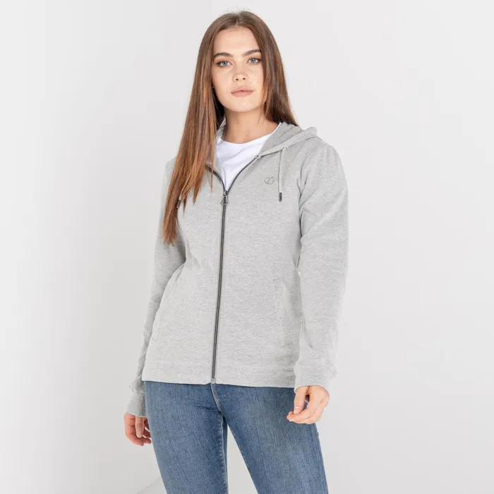 Dare 2b Hoodies and Sweatshirts Influence Zip Through Hoodie Ash Grey Marl 8211 Women