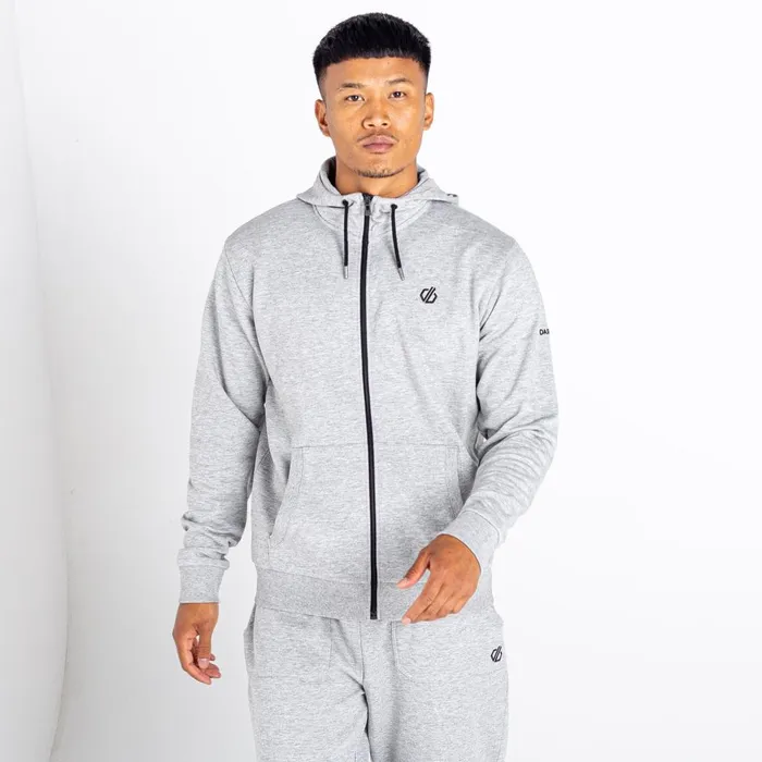Dare 2b Hoodies and Sweatshirts Lounge Out Full Zip Hoodie Ash Grey Marl 8211 Men
