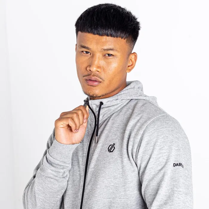 Dare 2b Hoodies and Sweatshirts Lounge Out Full Zip Hoodie Ash Grey Marl 8211 Men