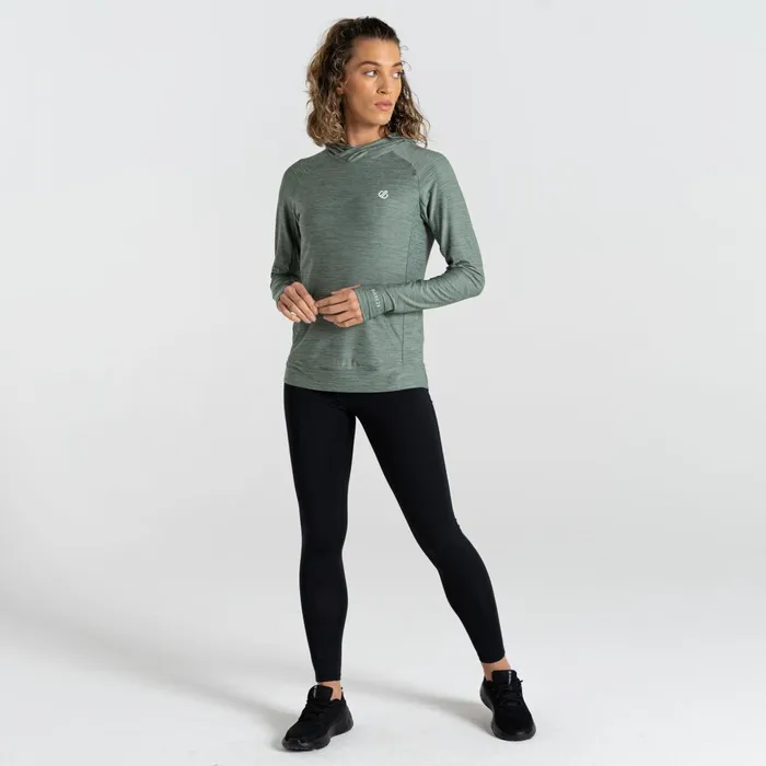 Dare 2b Hoodies and Sweatshirts Sprint City Lightweight Hoodie Lilypad Green Marl 8211 Women