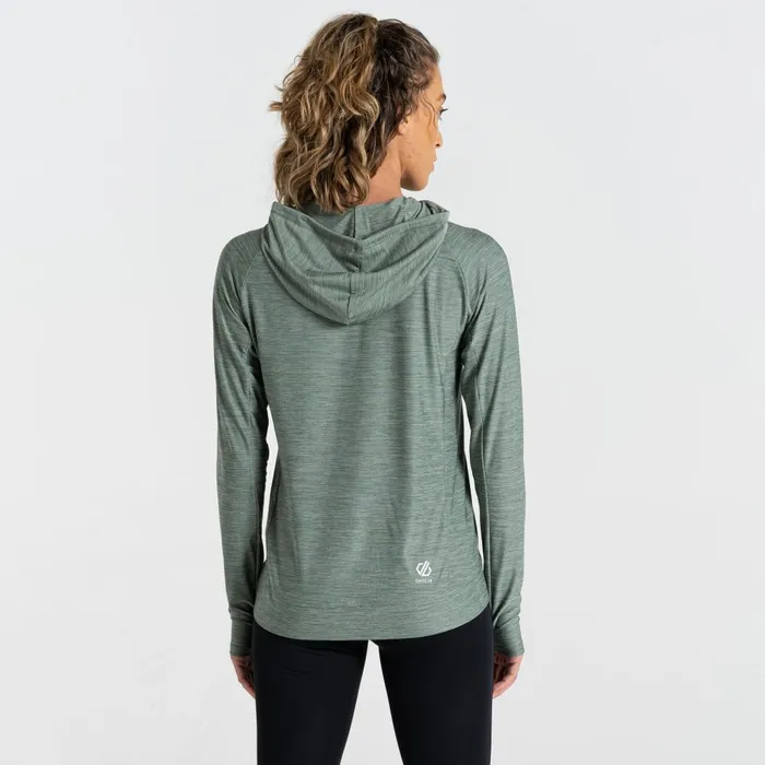 Dare 2b Hoodies and Sweatshirts Sprint City Lightweight Hoodie Lilypad Green Marl 8211 Women