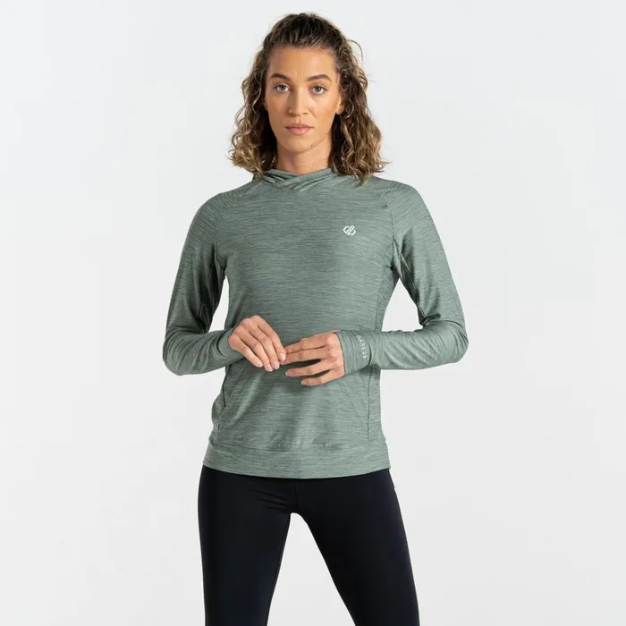 Dare 2b Hoodies and Sweatshirts Sprint City Lightweight Hoodie Lilypad Green Marl 8211 Women