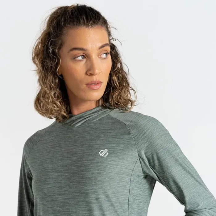 Dare 2b Hoodies and Sweatshirts Sprint City Lightweight Hoodie Lilypad Green Marl 8211 Women