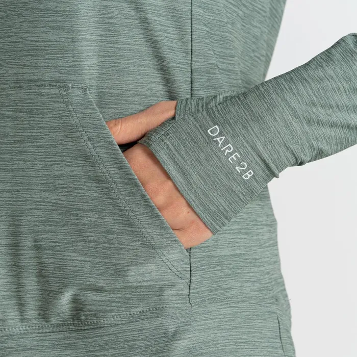 Dare 2b Hoodies and Sweatshirts Sprint City Lightweight Hoodie Lilypad Green Marl 8211 Women