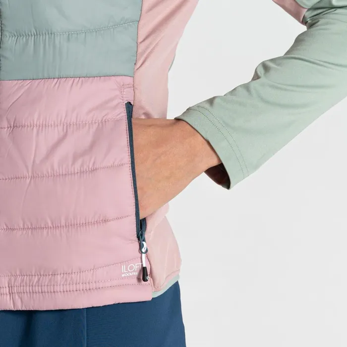 Dare 2b Insulated Jackets Culmination Wool Padded Hybrid Jacket Dusty Rose 8211 Women