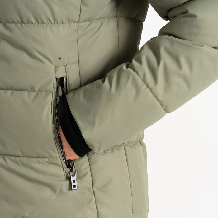 Dare 2b Insulated Jackets Glamourize V Baffled Ski Jacket Olivine Green 8211 Women