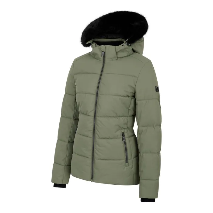 Dare 2b Insulated Jackets Glamourize V Baffled Ski Jacket Olivine Green 8211 Women