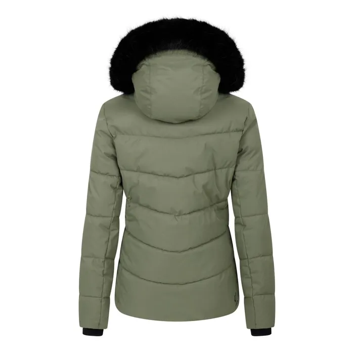 Dare 2b Insulated Jackets Glamourize V Baffled Ski Jacket Olivine Green 8211 Women