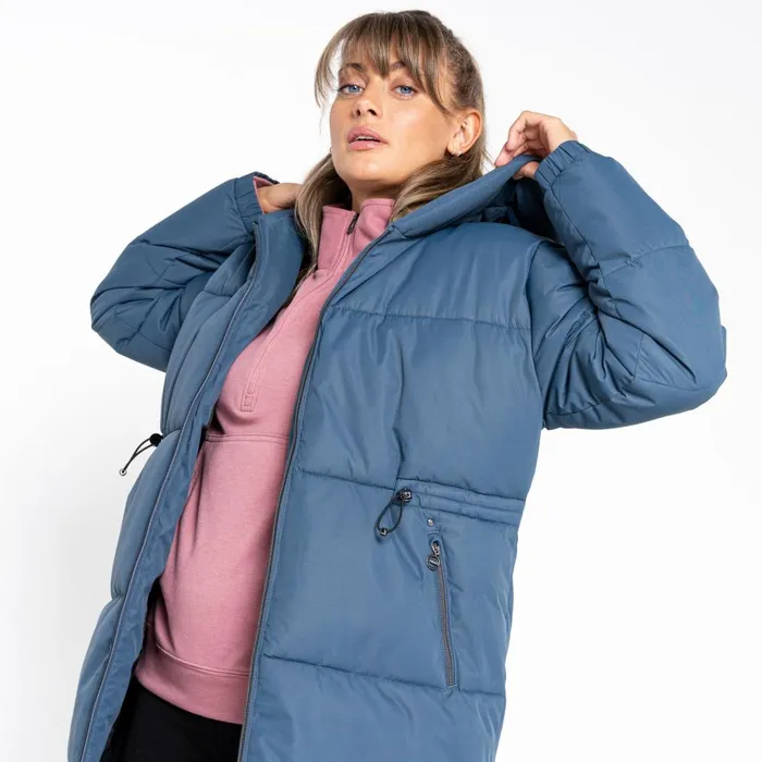 Dare 2b Insulated Jackets Indulgent Mid Length Padded Jacket Orion Grey 8211 Women