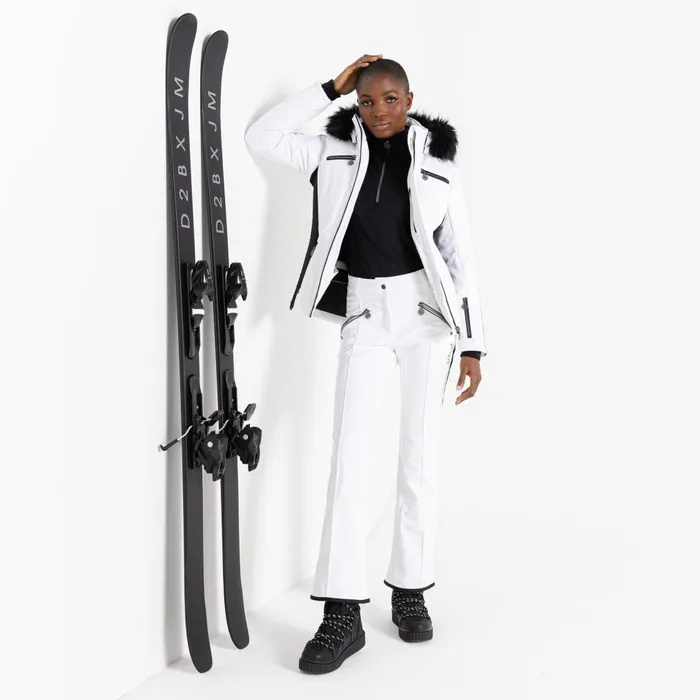 Dare 2b Insulated Jackets Julien Macdonald 8211 Mastery Ski Jacket White Black 8211 Women