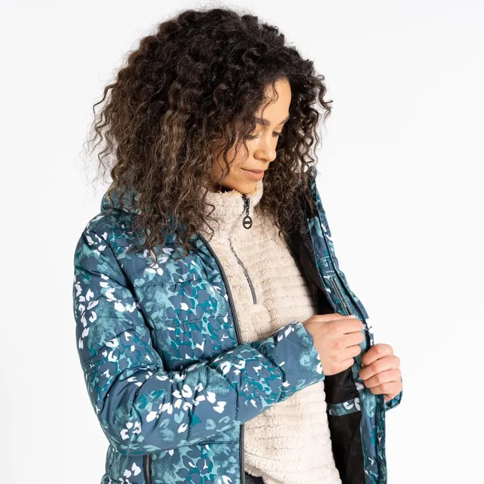 Dare 2b Insulated Jackets Reputable II Puffer Jacket Canton Green Animal Print 8211 Women