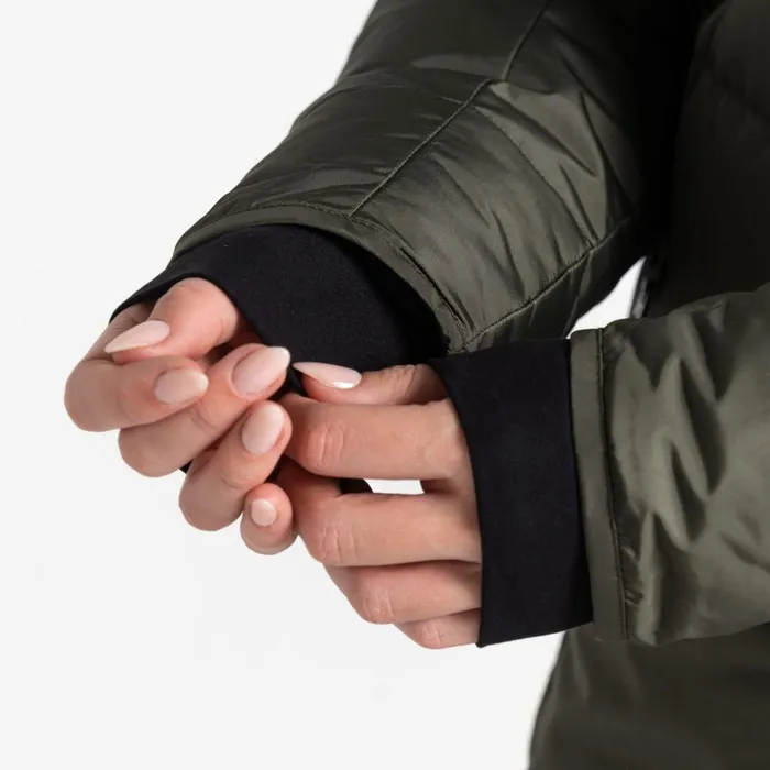 Dare 2b Insulated Jackets Striking III Mid Length Padded Jacket Green Lichen 8211 Women