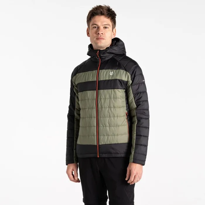 Dare 2b Insulated Jackets Touring II Baffled Jacket Black Olivine Green 8211 Men Dare 2b Insulated Jackets Touring II Baffled Jacket Black Olivine Green 8211 Men