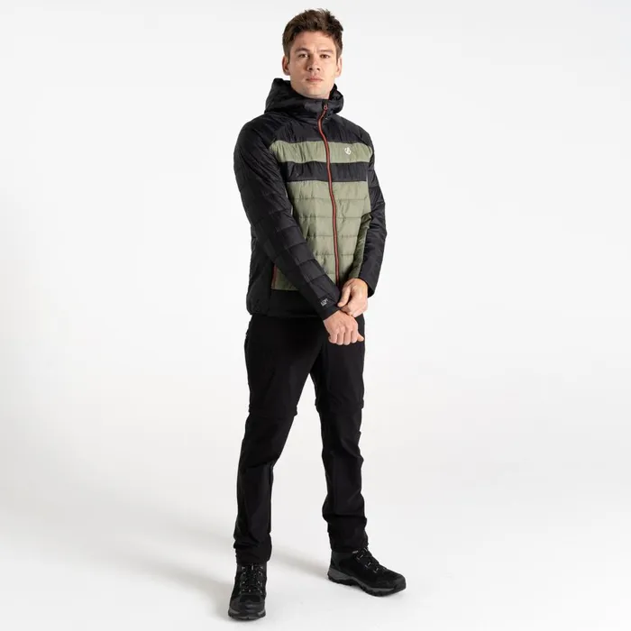 Dare 2b Insulated Jackets Touring II Baffled Jacket Black Olivine Green 8211 Men