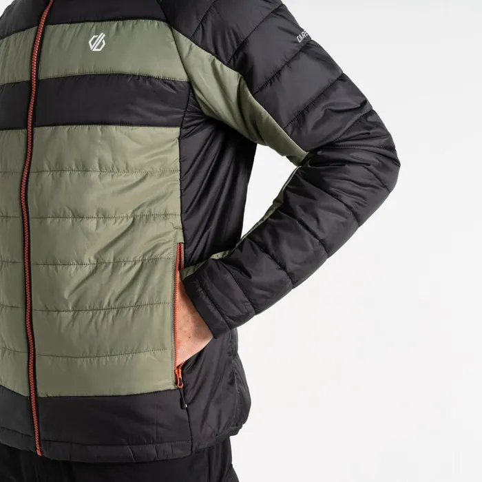 Dare 2b Insulated Jackets Touring II Baffled Jacket Black Olivine Green 8211 Men