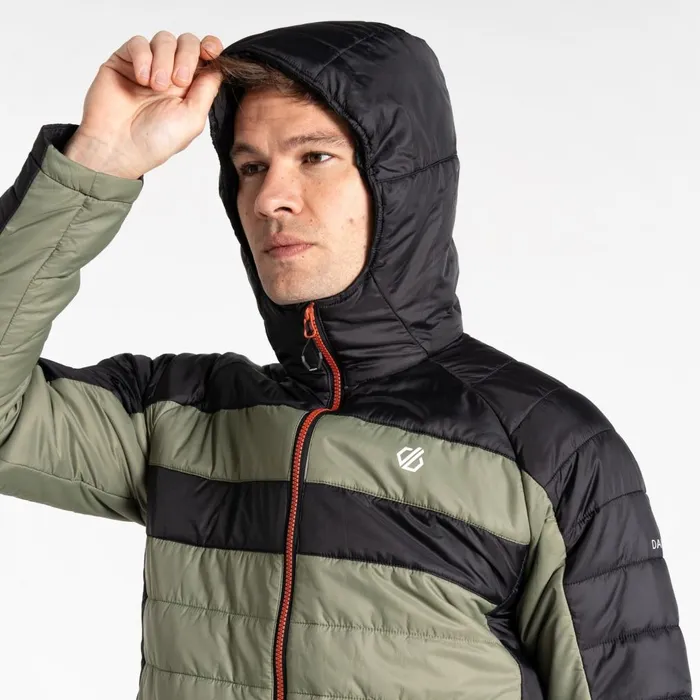 Dare 2b Insulated Jackets Touring II Baffled Jacket Black Olivine Green 8211 Men