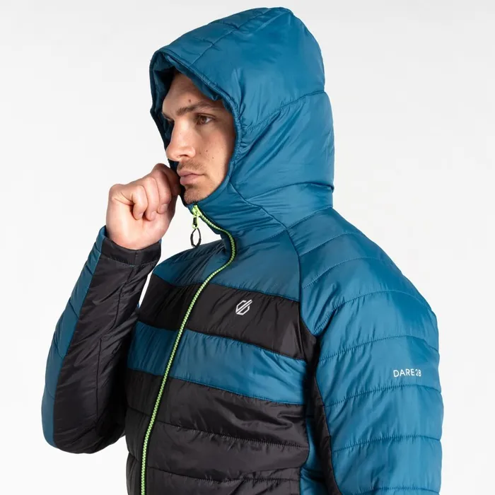 Dare 2b Insulated Jackets Touring II Baffled Jacket Kingfisher Blue Black 8211 Men