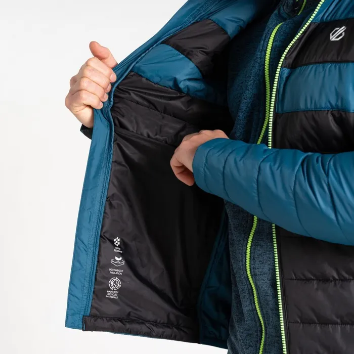Dare 2b Insulated Jackets Touring II Baffled Jacket Kingfisher Blue Black 8211 Men
