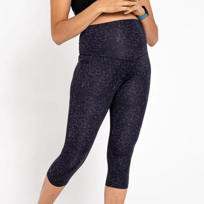 Dare 2b Leggings Influential Maternity 34 Tights Black Molecular Print 8211 Women