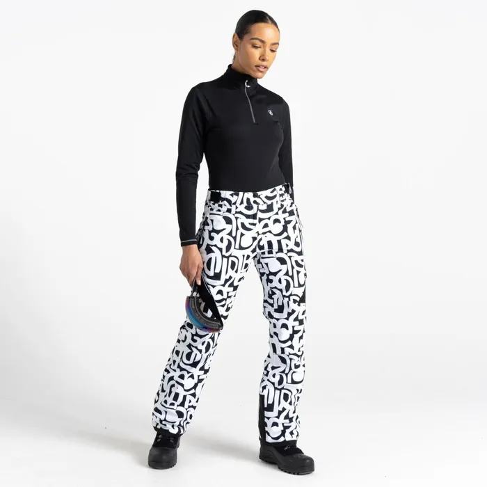 Dare 2b Ski Trousers and Salopettes Ice Ski Pant Black and White Graffiti Print 8211 Women Dare 2b Ski Trousers and Salopettes Ice Ski Pant Black and White Graffiti Print 8211 Women
