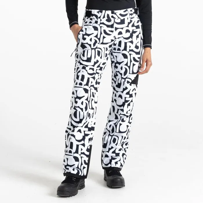 Dare 2b Ski Trousers and Salopettes Ice Ski Pant Black and White Graffiti Print 8211 Women