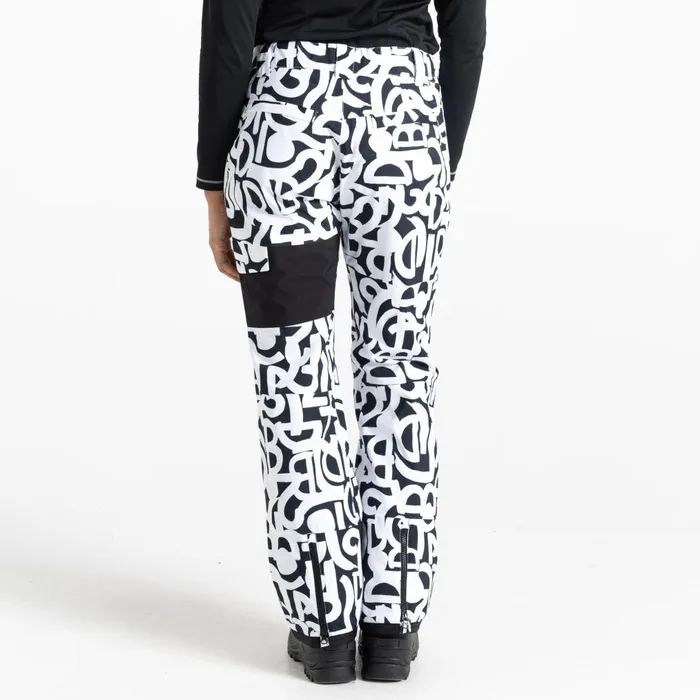 Dare 2b Ski Trousers and Salopettes Ice Ski Pant Black and White Graffiti Print 8211 Women