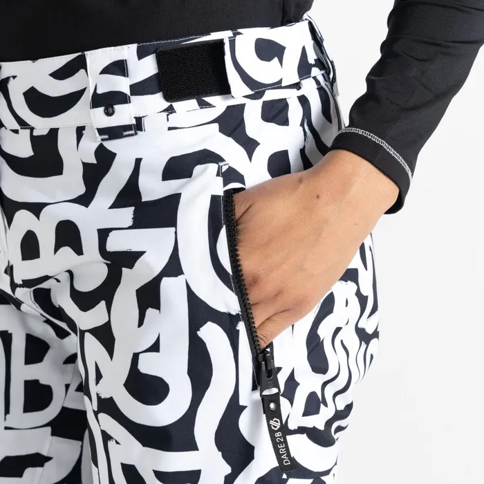 Dare 2b Ski Trousers and Salopettes Ice Ski Pant Black and White Graffiti Print 8211 Women