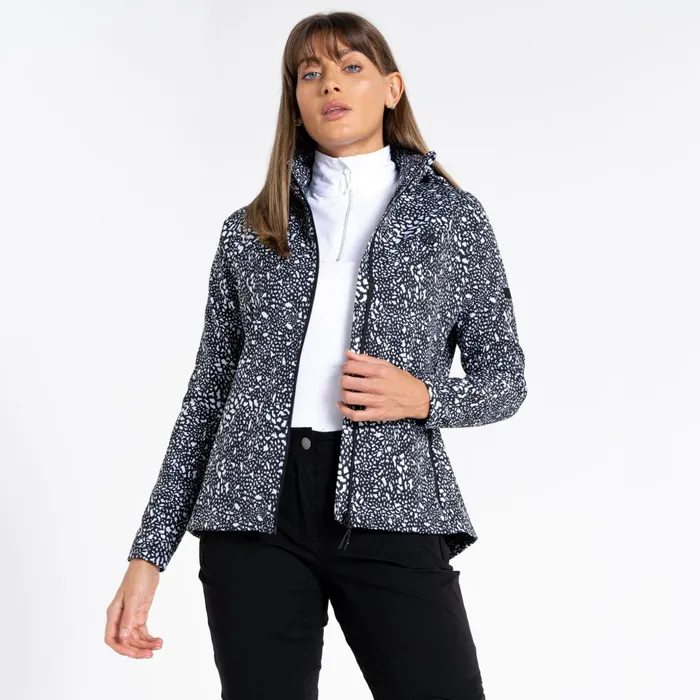Dare 2b Softshell Jackets Far Out Softshell Jacket Black White Dot Print 8211 Women