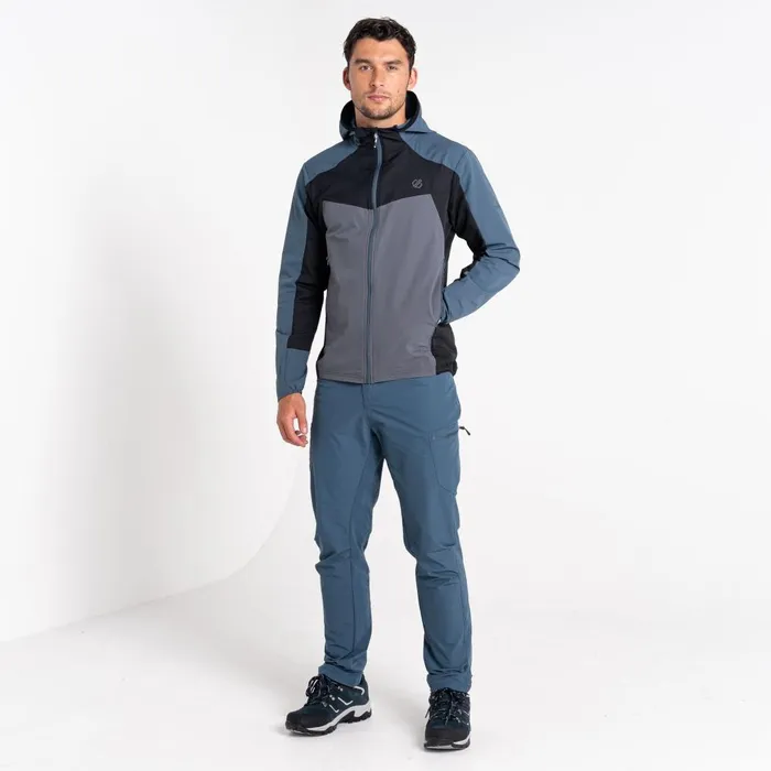 Dare 2b Softshell Jackets Latitudinal Hooded Softshell Jacket Orion Grey Black 8211 Men