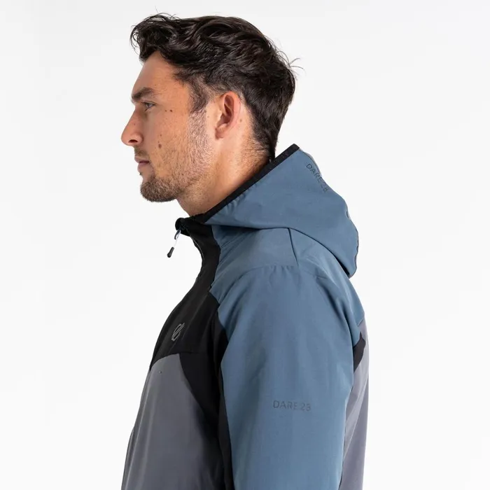 Dare 2b Softshell Jackets Latitudinal Hooded Softshell Jacket Orion Grey Black 8211 Men