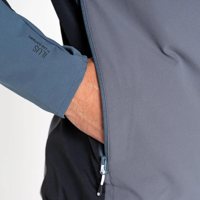 Dare 2b Softshell Jackets Latitudinal Hooded Softshell Jacket Orion Grey Black 8211 Men