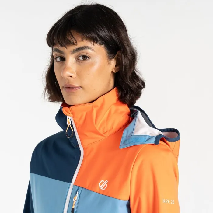 Dare 2b Softshell Jackets Lexan Softshell Jacket Niagara Blue Satsuma 8211 Women