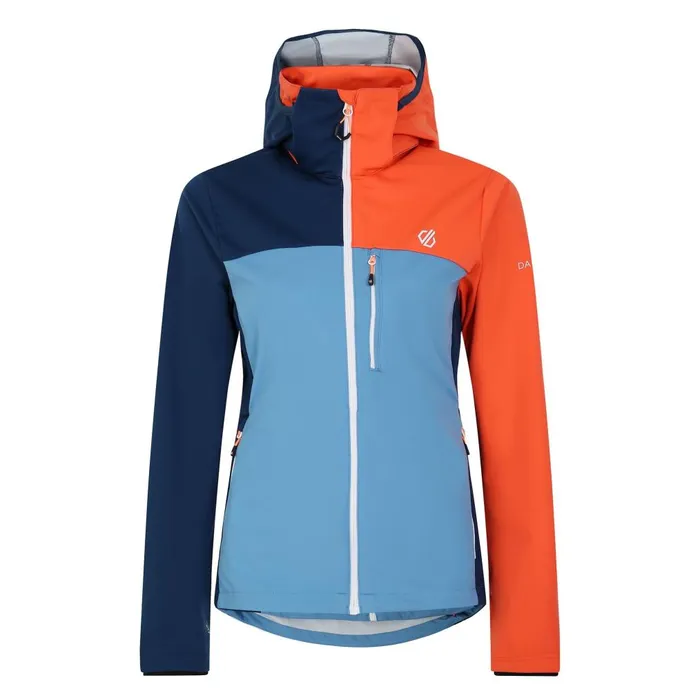 Dare 2b Softshell Jackets Lexan Softshell Jacket Niagara Blue Satsuma 8211 Women